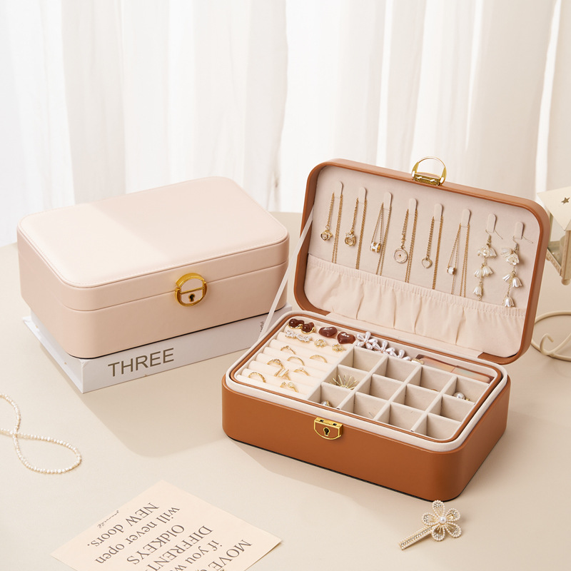 Tragbare Schmuckschatulle für Ringe und Ohrringe