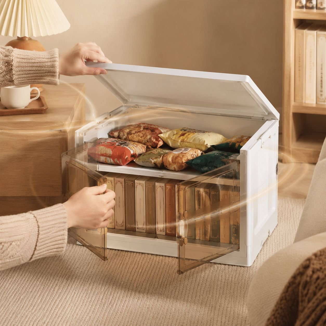 Praktischer Lagerschrank in modernem Design