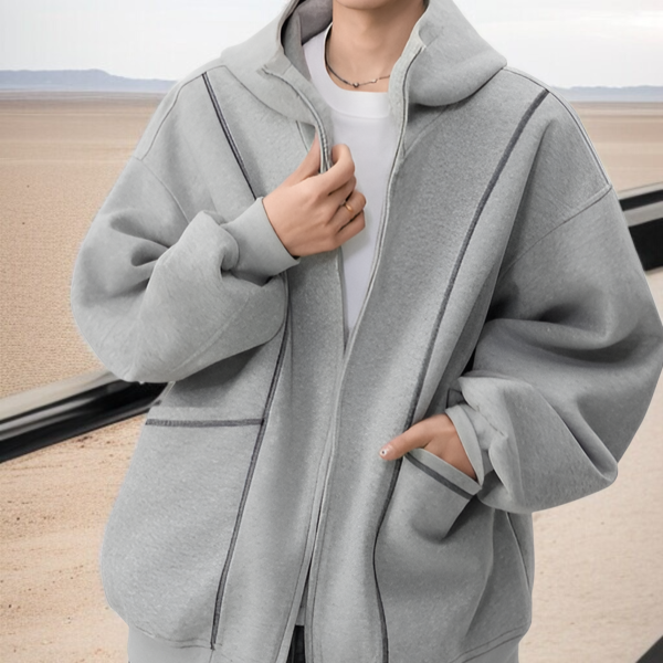 カジュアルなストリートファッションジャケットの全体像