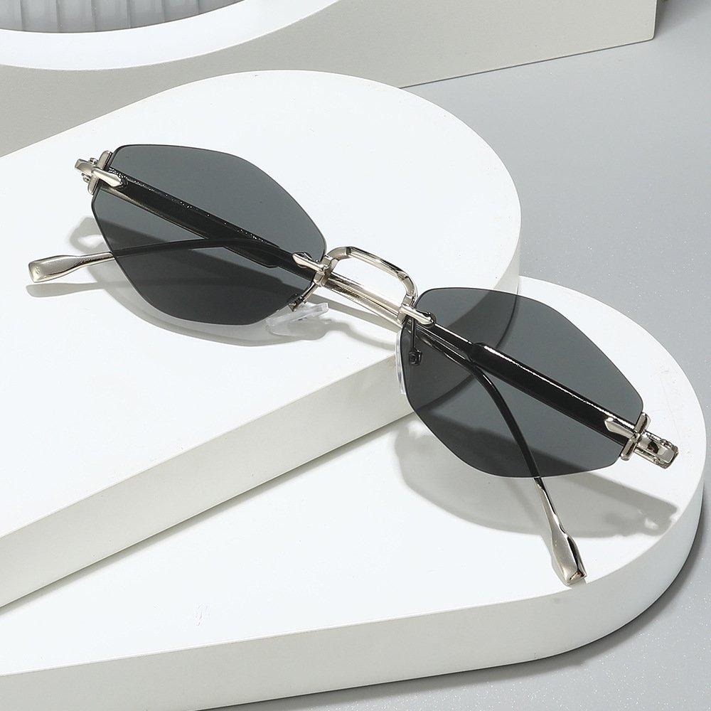 Frameless Fashion Rhombus Sunglasses