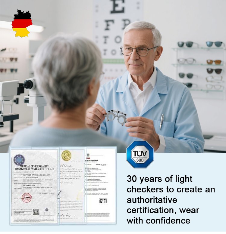 Flexible frame of blue light blocking reading glasses