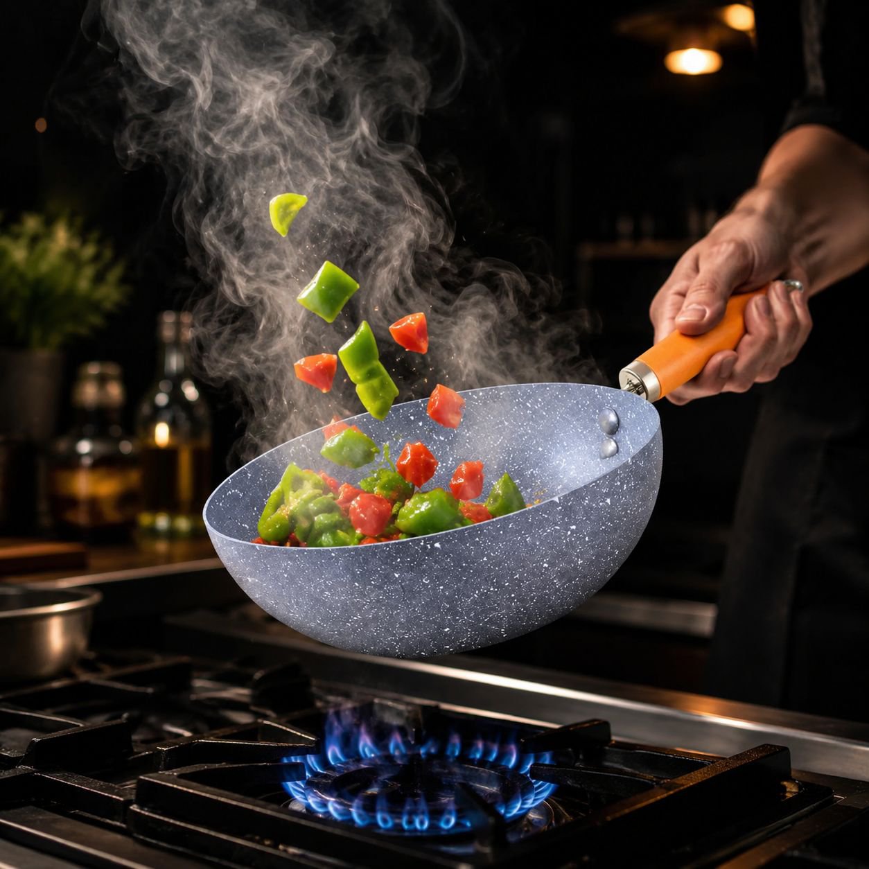 Non-stick mini frying pan with marble pattern, a stylish and affordable household mini frying pan.