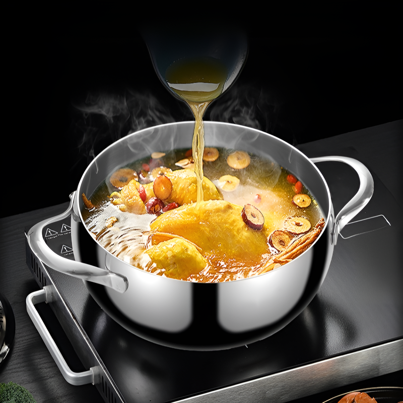 가정용 찌개냄비 두꺼운 스텐 배 다용도 국수냄비 가스렌지 인덕션 범용 찌개냄비