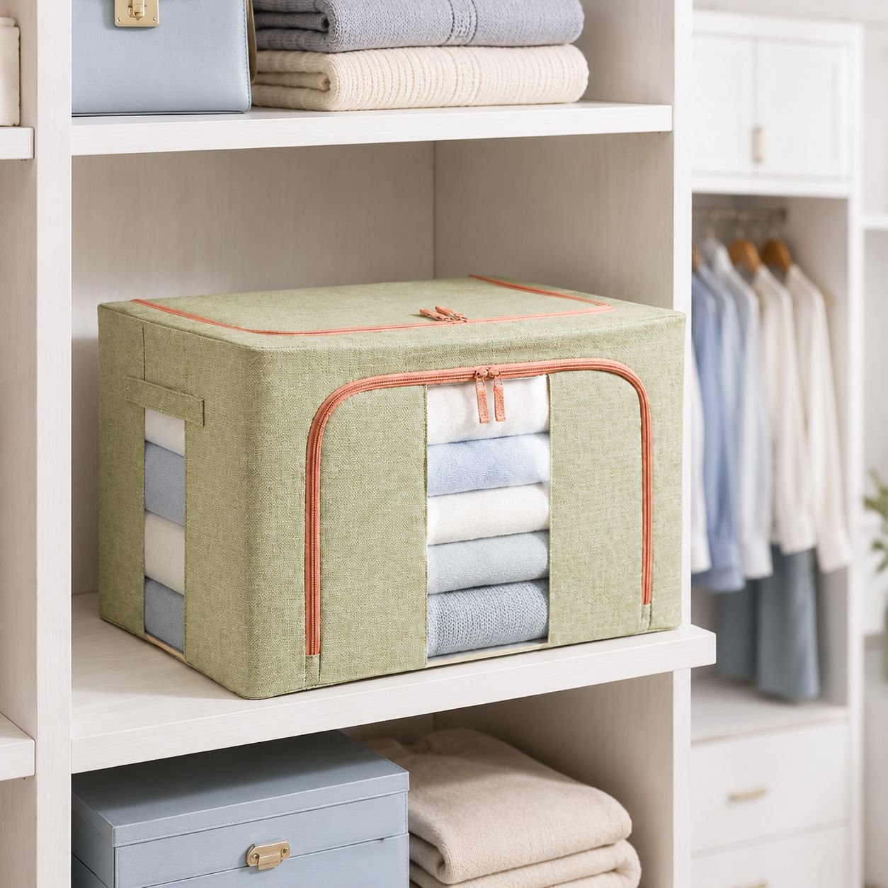 Collapsible storage container for home organization