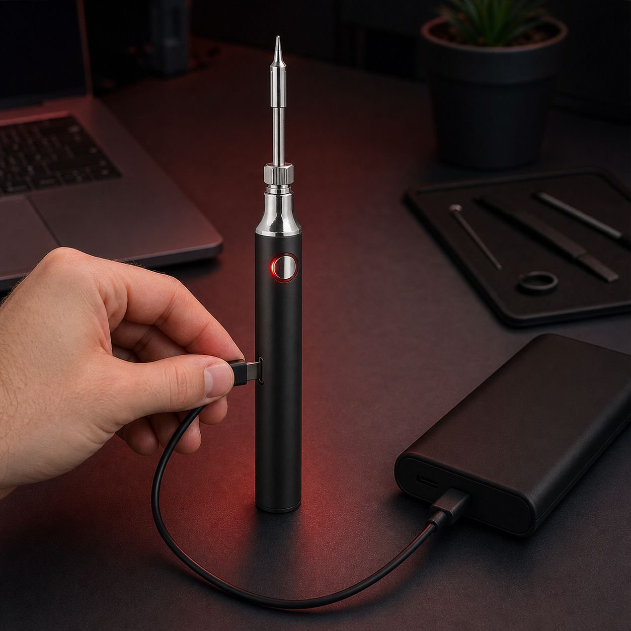 Mini-Lötkolben mit USB-Aufladung 5V Tragbar Heimwerker-Lötwerkzeug
