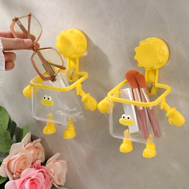 ドリル不要の吸盤式バスルーム収納ボックス