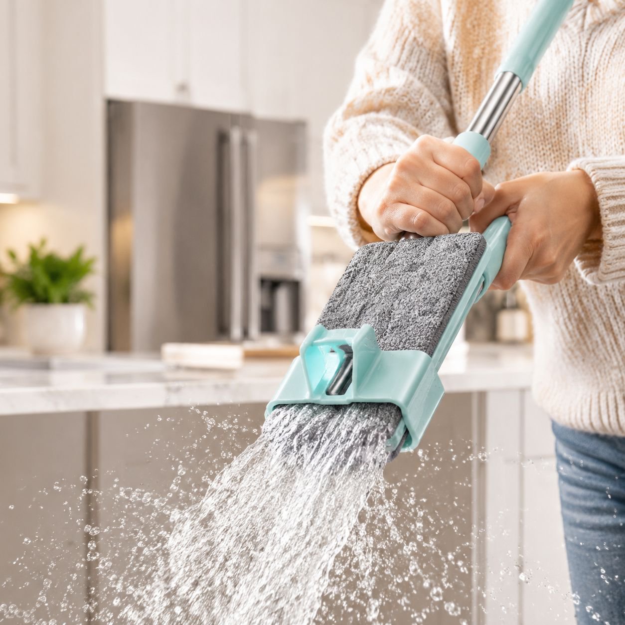 Hand-Wash Free Rotating Magic Mop Home Floor Washer