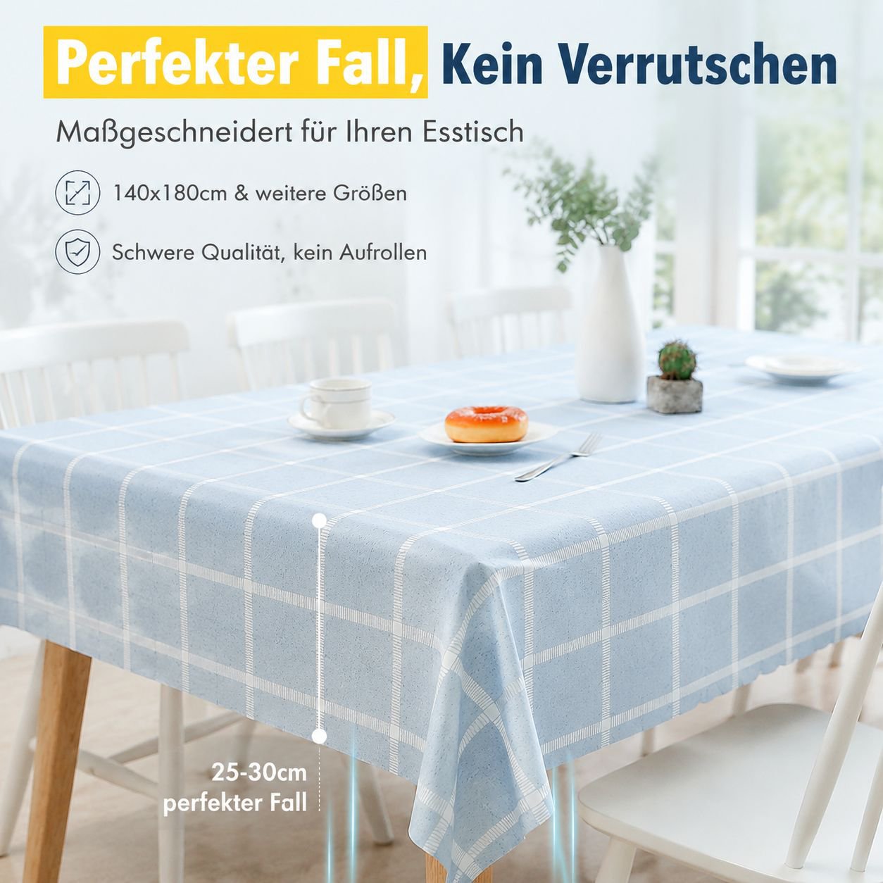Einfache PVC-Tischdecke für Teehäuser, wasserdicht und ölabweisend