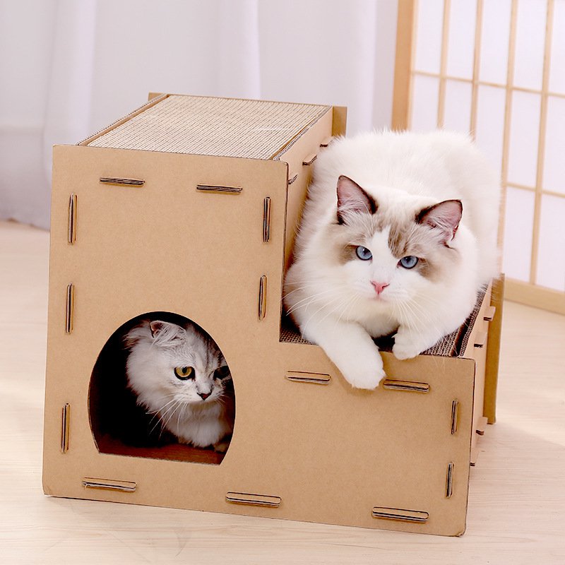 펫용 다층 골판지 고양이 하우스