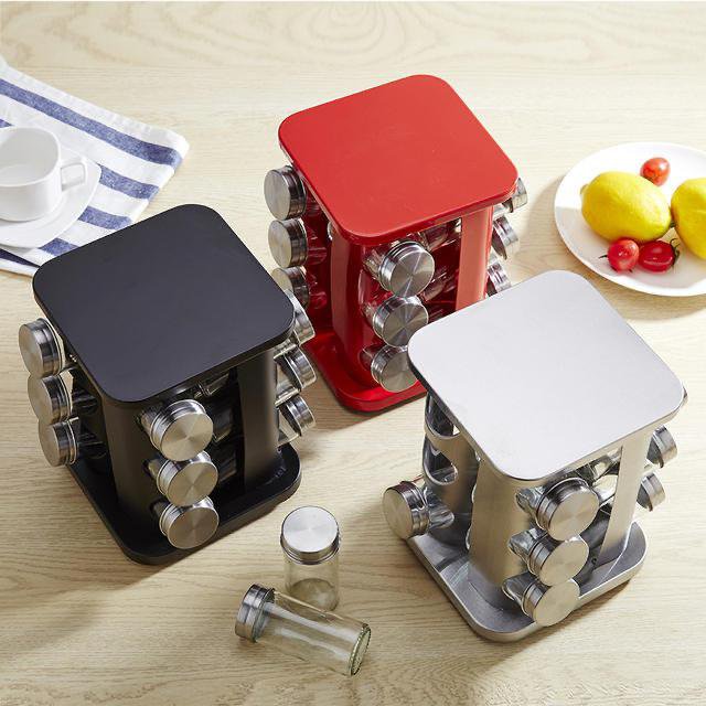Kitchen rotating spice rack