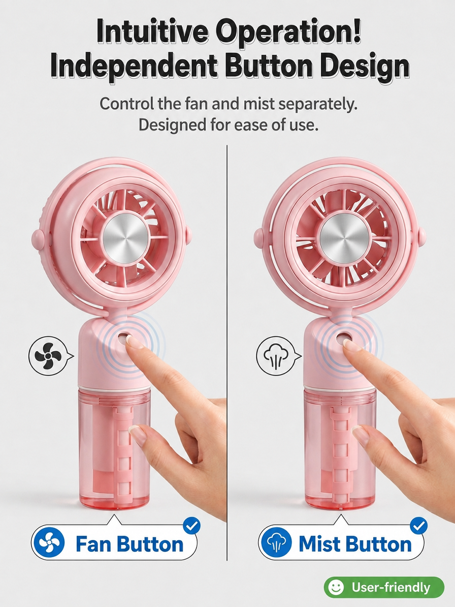 Mini ventilador portátil multifuncional para escritorio