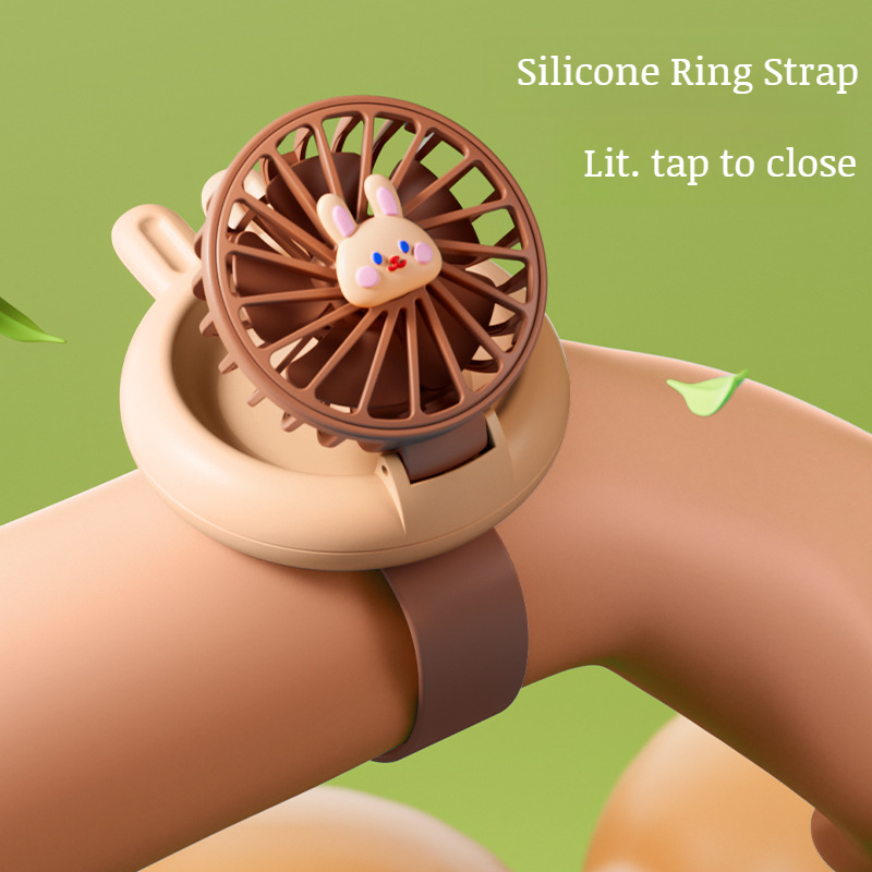 Cute Mini Fan Outdoor Convenient Adjustable Watch Fan