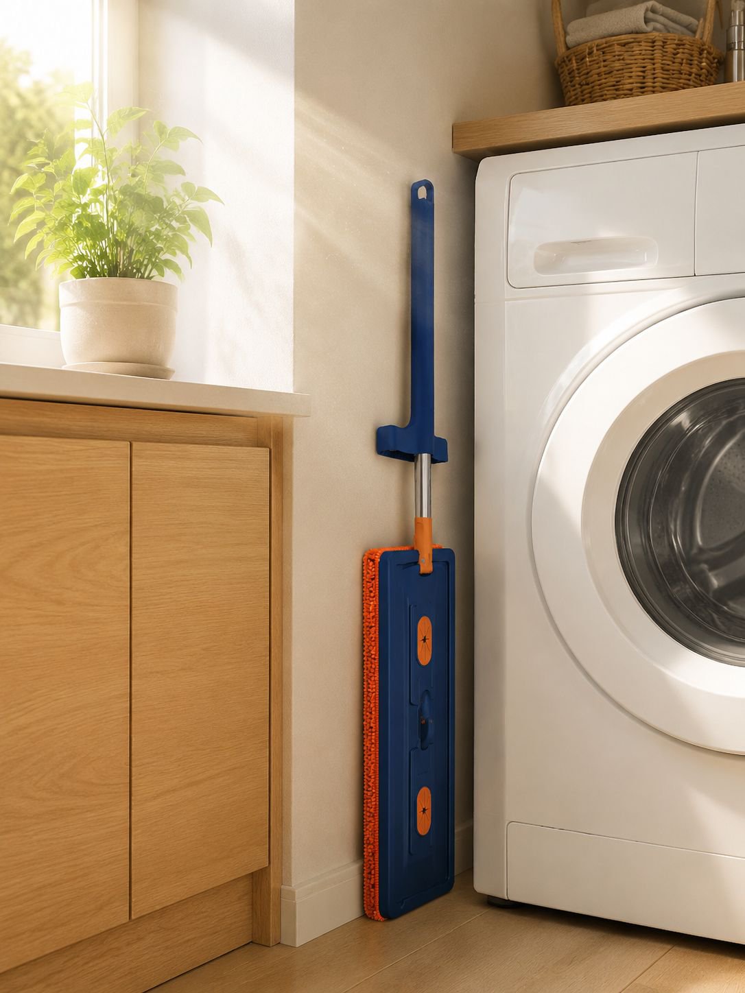 Durable, lightweight hands-free mop