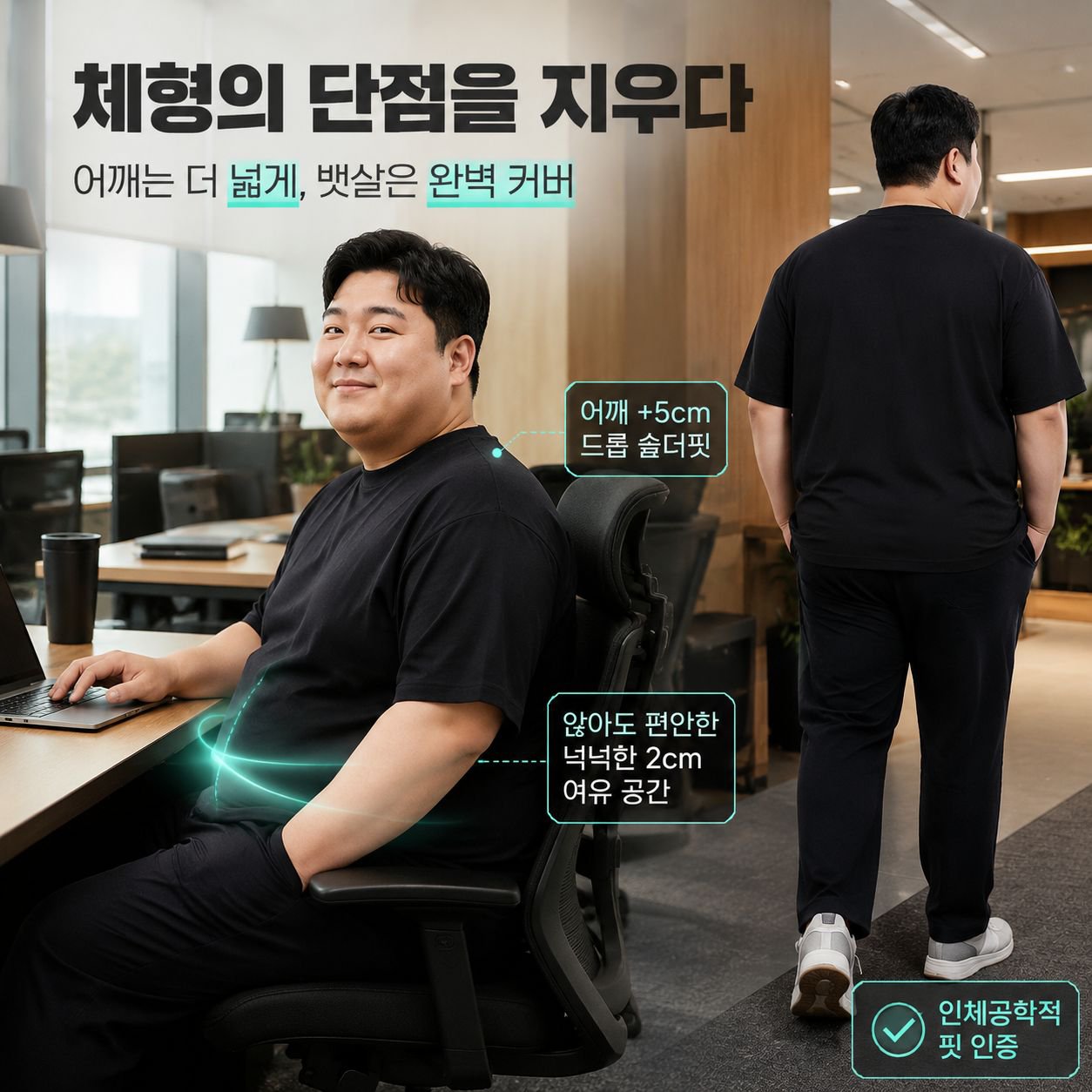 남성용 캐주얼 루즈핏 산무늬 프린트 순면 반팔 상의