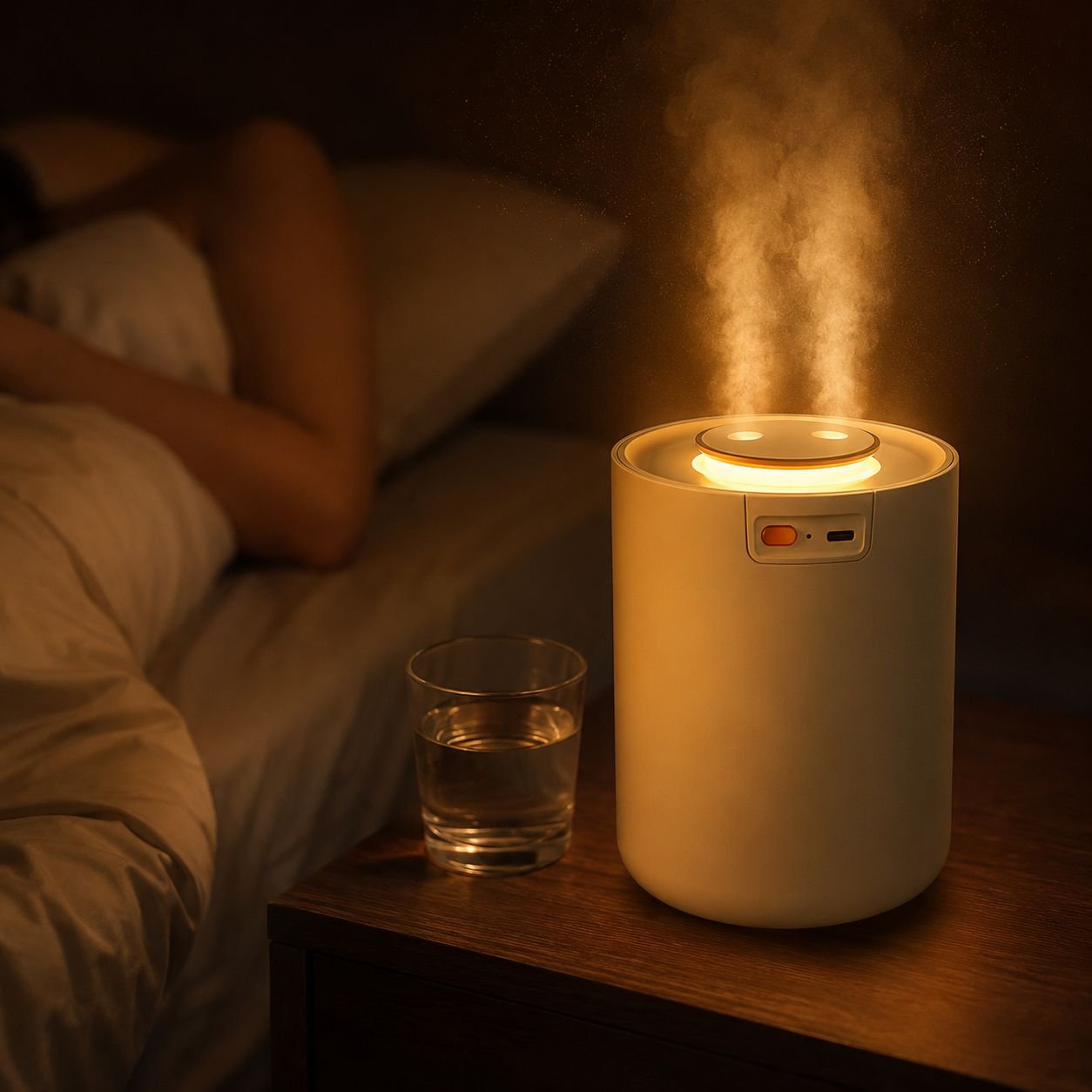 Cute mini double head home office spray humidifier