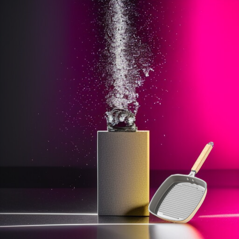 세라믹 유약 무코팅 가정용 인덕션 전용 프라이팬 세라믹 유약 스트라이프 프라이팬 소갈비 프라이팬 스테이크 프라이팬