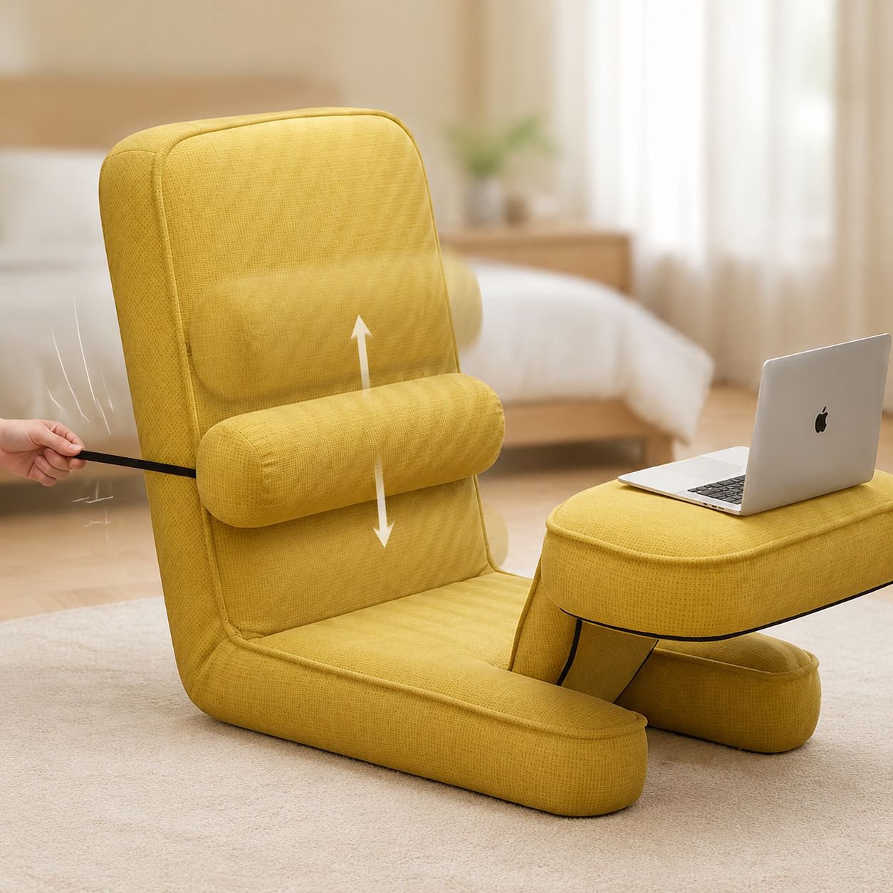 Ergonomic chair bed computer lazy sofa chair bedroom tatami bed backrest chair ergonomic chair bed