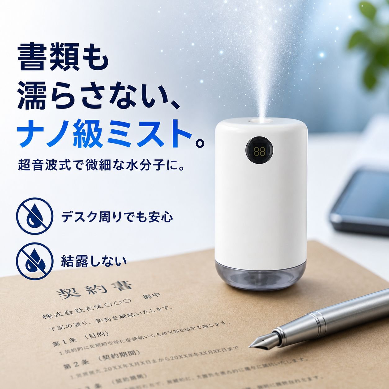 ミニ家庭用携帯加湿器 大容量卓上加湿器