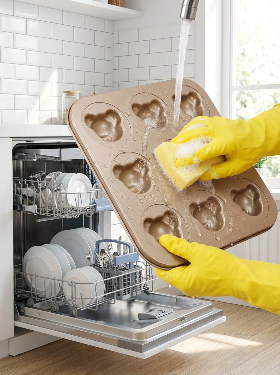 Easy-to-use bear cake mold for kids’ birthday parties