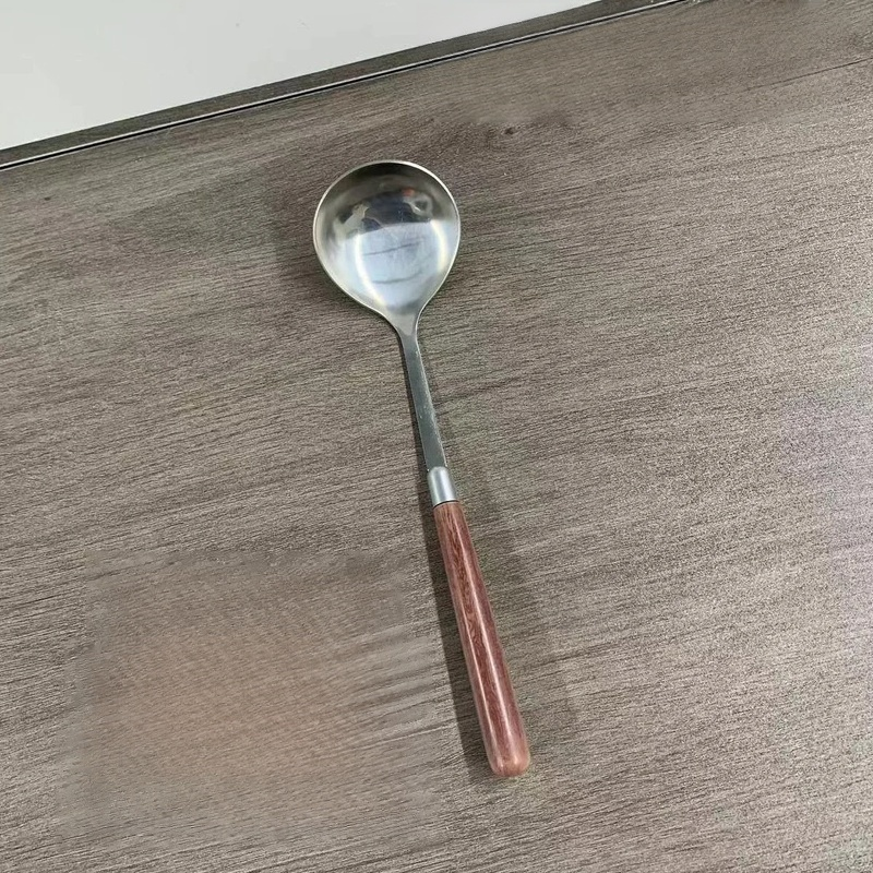 다용도 호두나무 국자 긴 손잡이 주방 조리용 국자