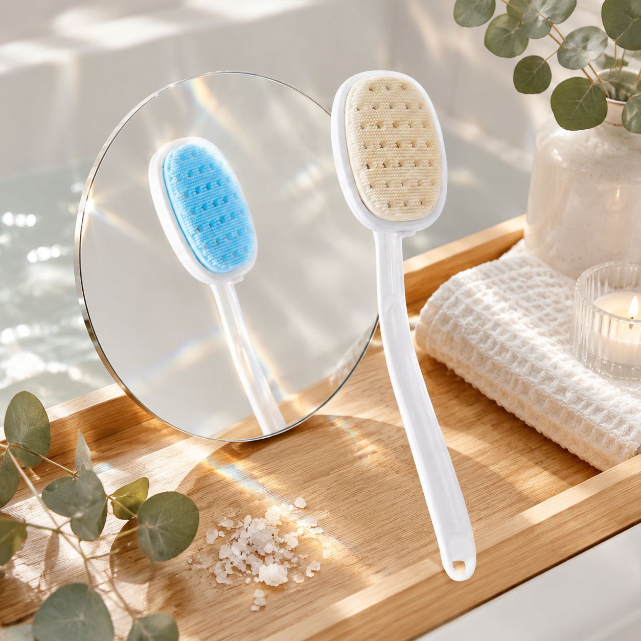 Lazy Foaming Back Scrubber: Dual-Effect Bath Magic