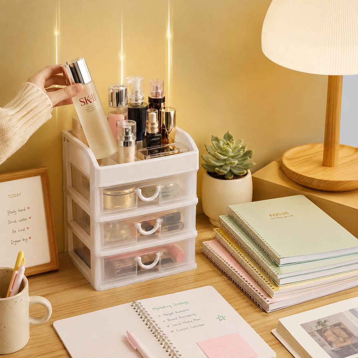 Desktop Drawer Type Lipstick Organizer
