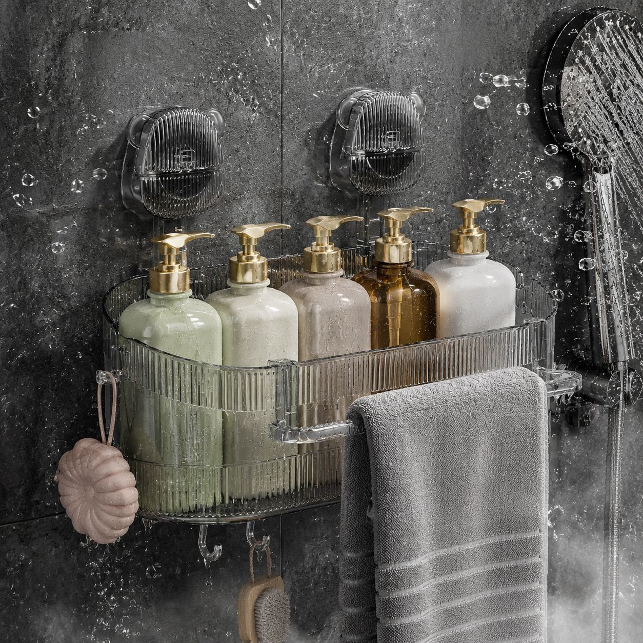 No-drill Suction Cup Wall Shelf