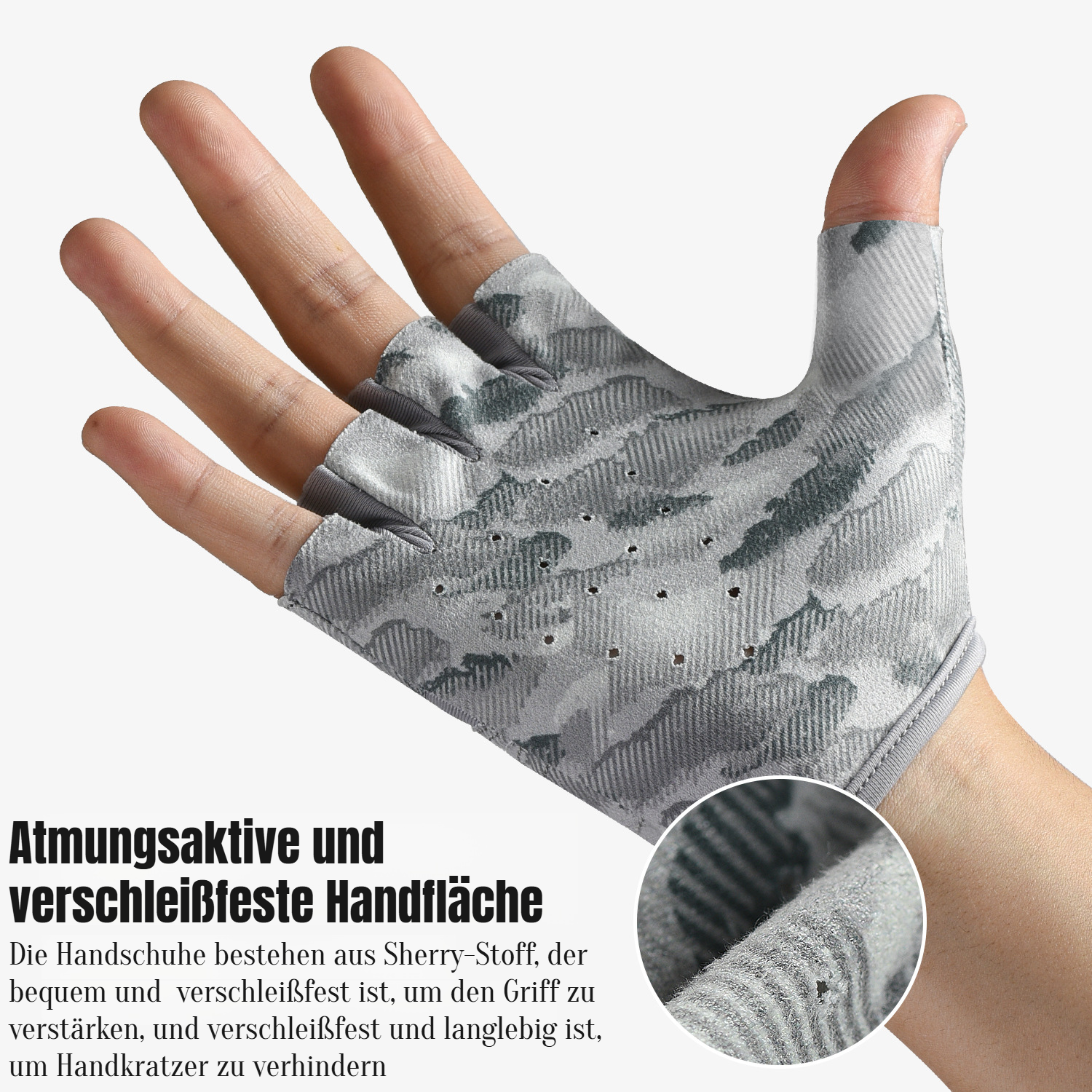 Atmungsaktive Outdoor-Halbfingerhandschuhe