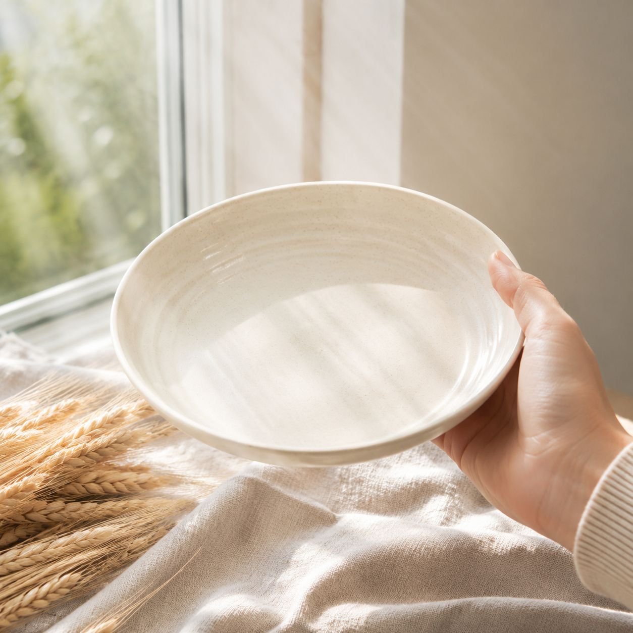 Nordischer 20 cm Weizenstroh-Kunststoffteller, geeignet für Obst, Gemüse und Trockenfrüchte