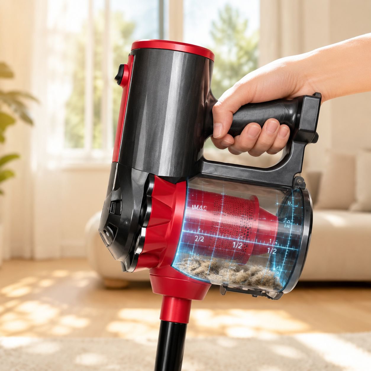 Compact portable vacuum for quick cleaning
