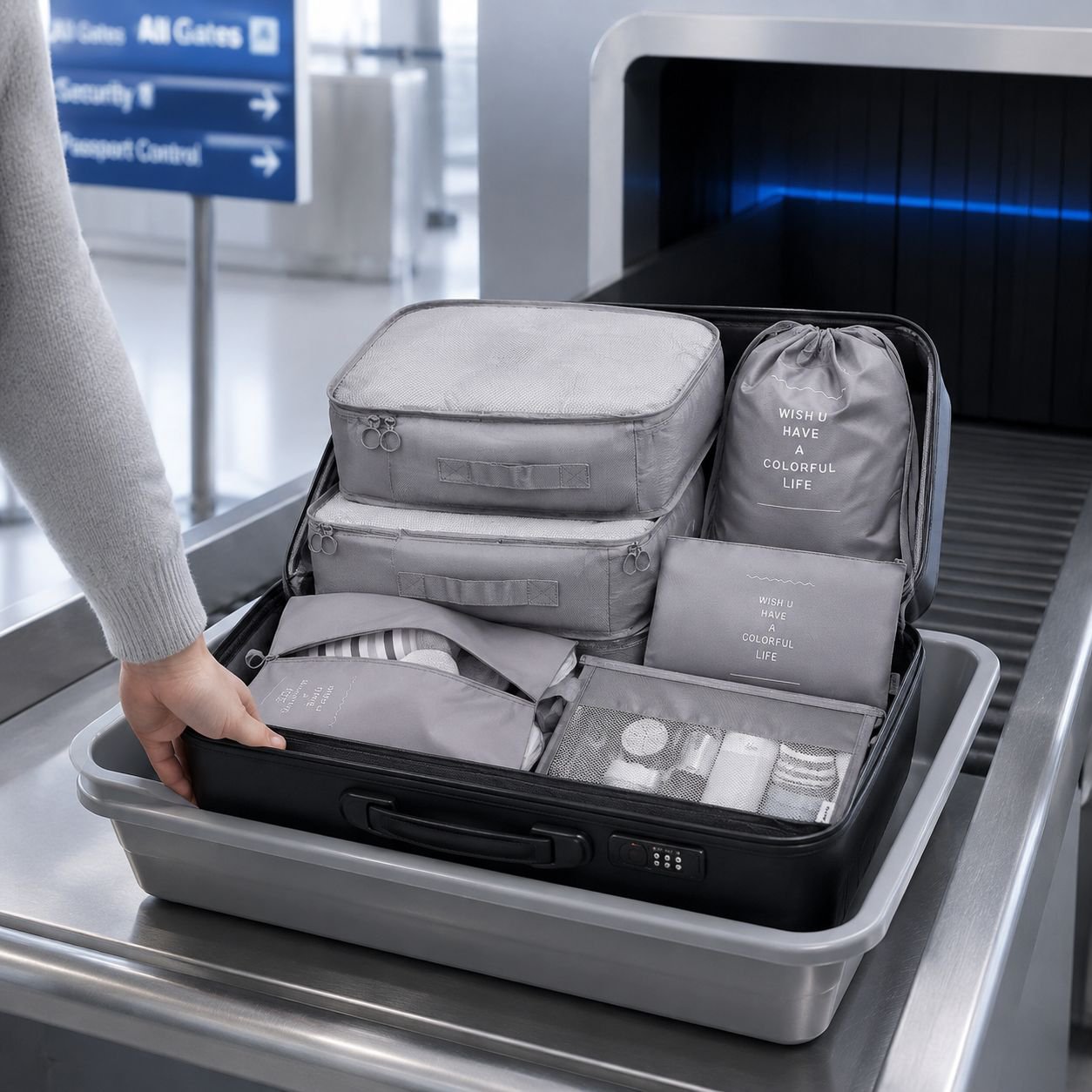 Easy-to-carry travel storage bags with handles