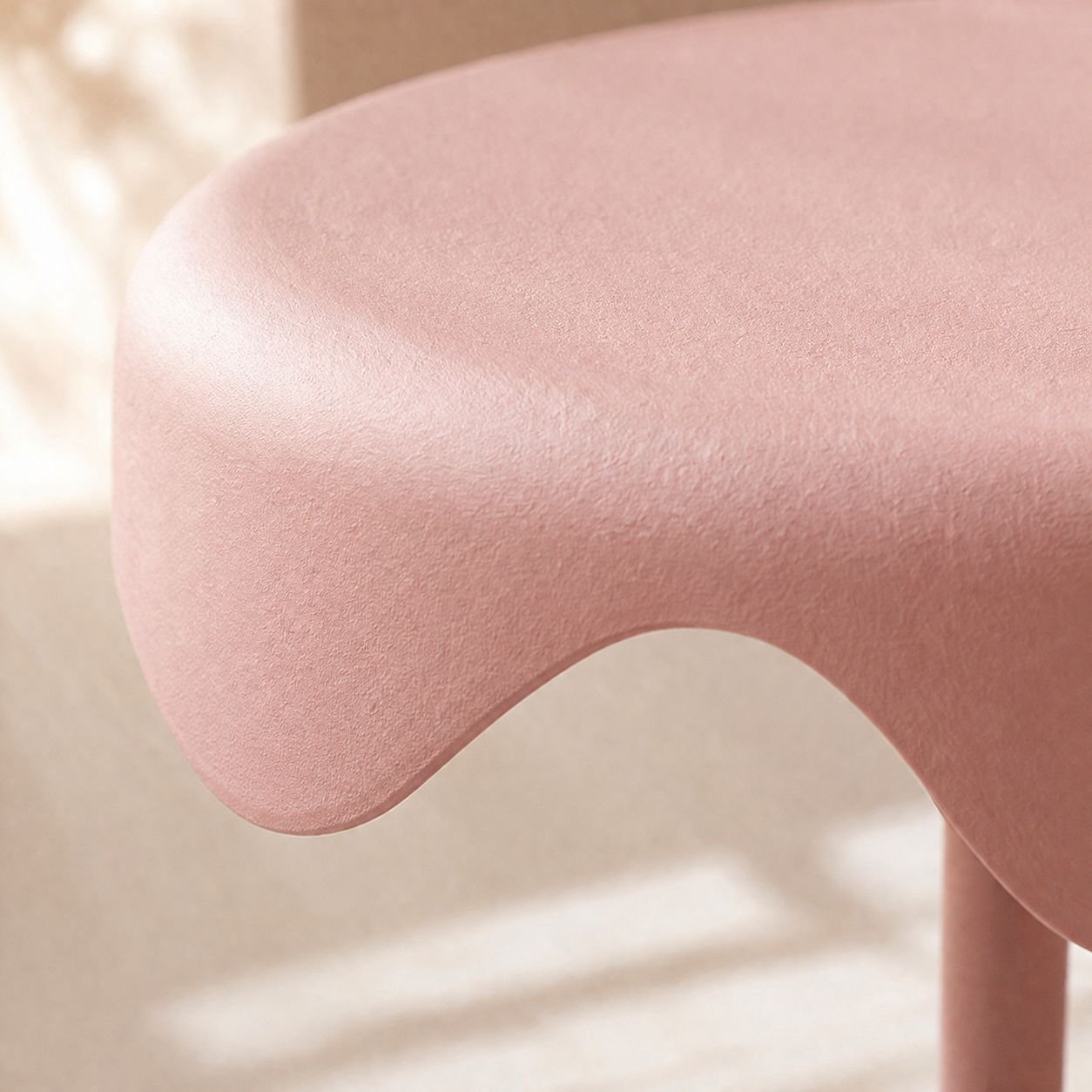 Sofa side table holding tea set