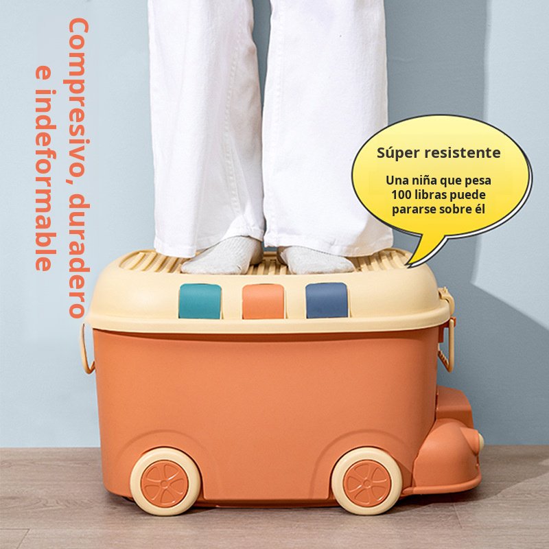 Caja de almacenamiento de juguetes con forma de tren para el hogar, diseño adorable