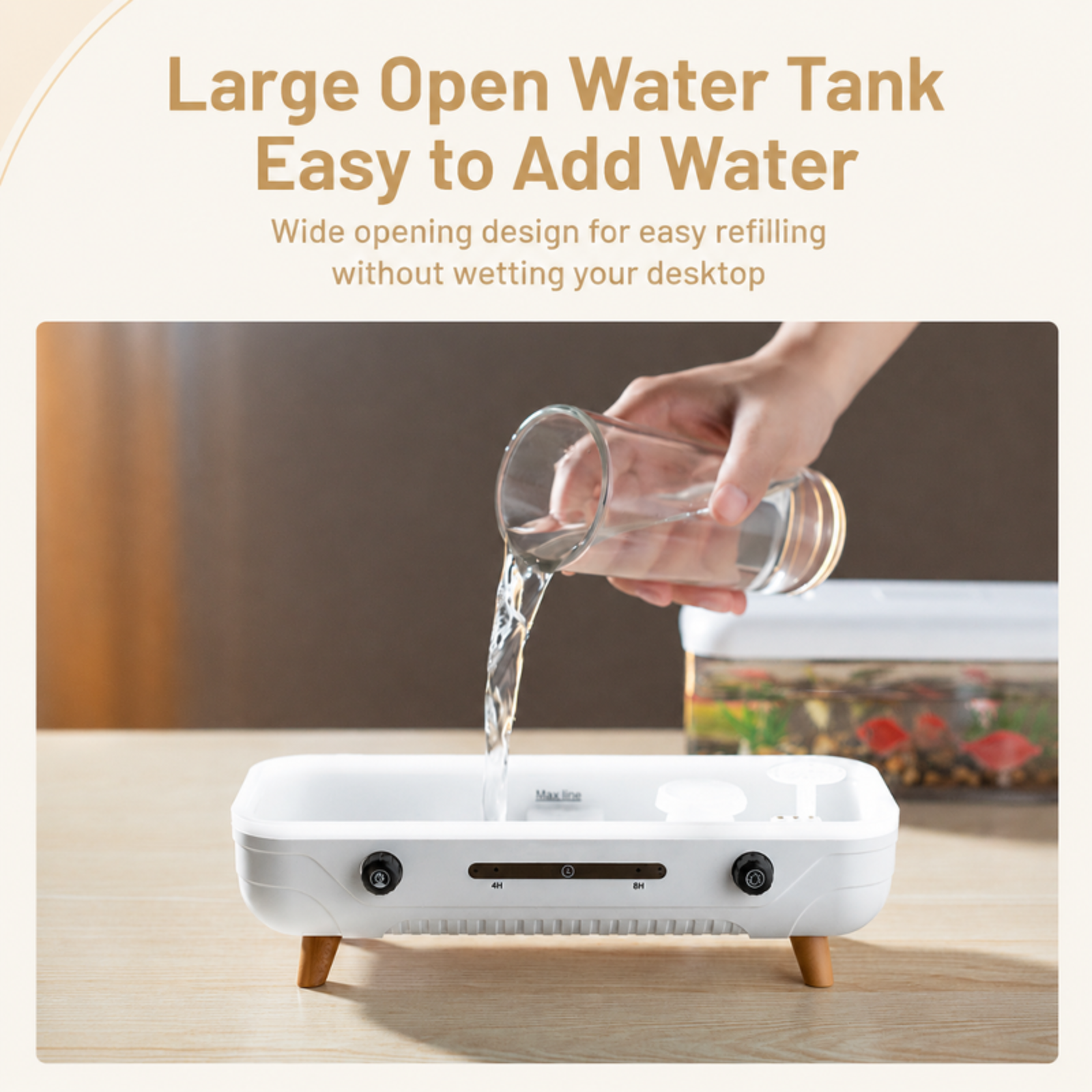 New DIY Water Feature Aroma Diffuser with Colorful Lights, High-Value Design, Fine Atomization Humid