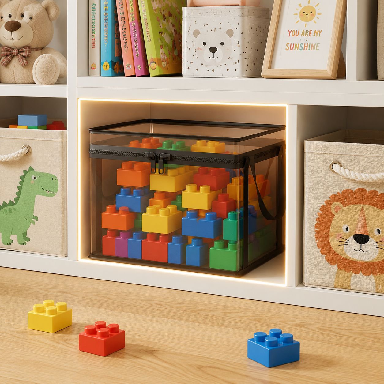 Home Organization Doll Storage Basket with Lid