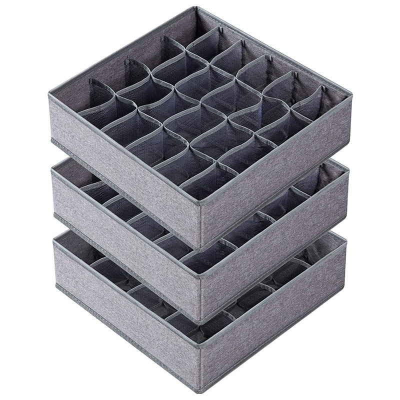 Caja de almacenamiento con divisor de tela