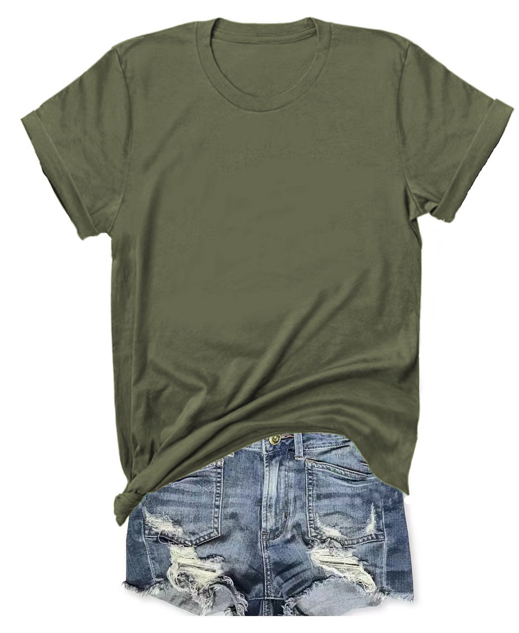 Limited-time offer: Buy one, get one free classic women's casual versatile T-shirt.