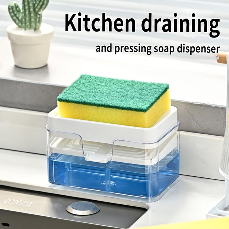 Dispensador automático de jabón multifuncional, fácil de presionar, ideal para limpieza de cocina