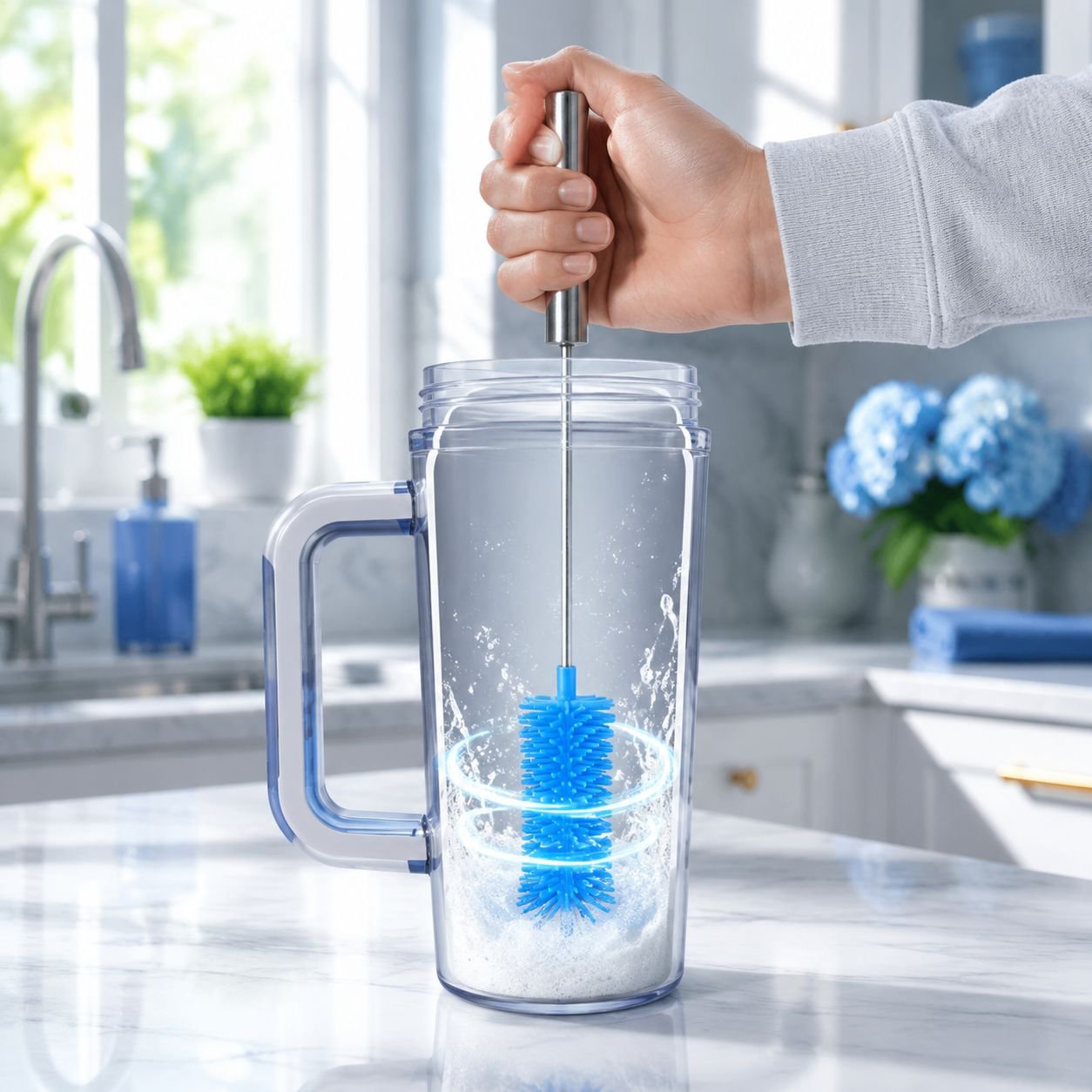 Innovative Stainless Steel Rotating Cleaning Brush