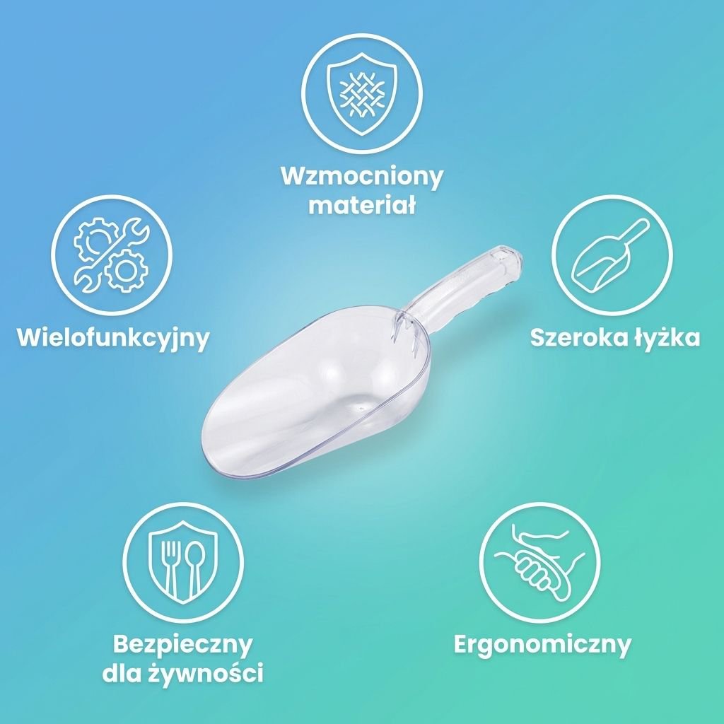 Zagęszczona łyżka do lodu z tworzywa sztucznego PS