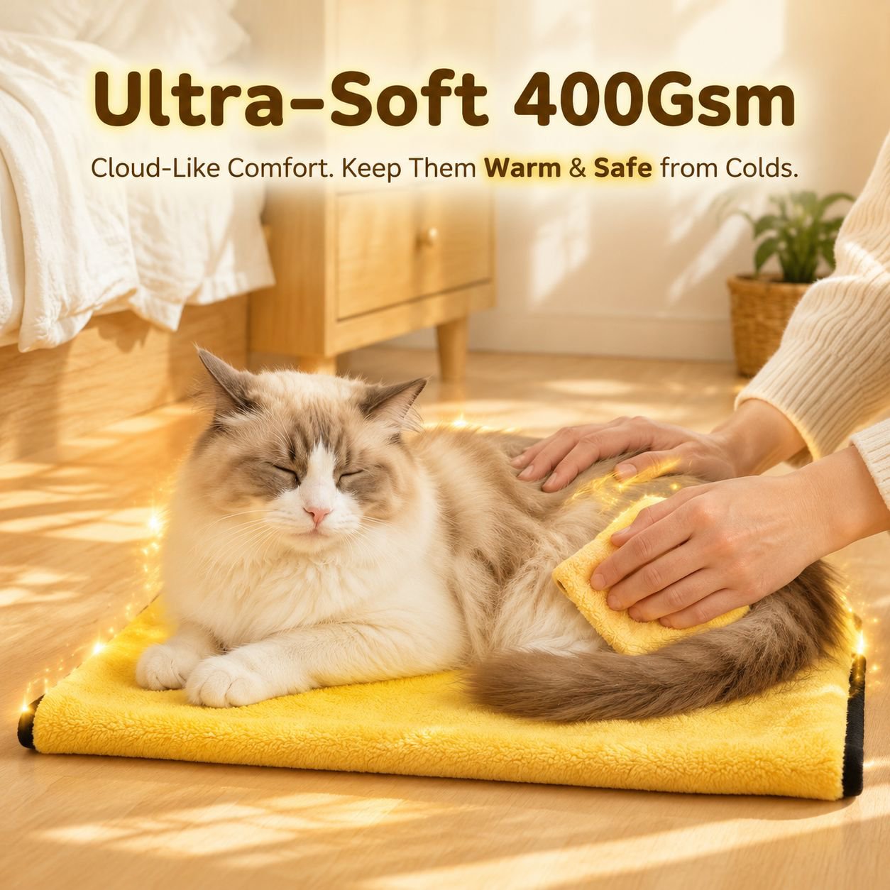 Large Pet Absorbent Bath Towel Quick-Dry Fiber Dog Cat Towel