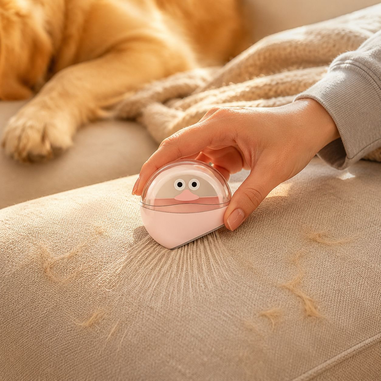 Brosse anti-poils pour vêtements d’animaux, statique, réutilisable