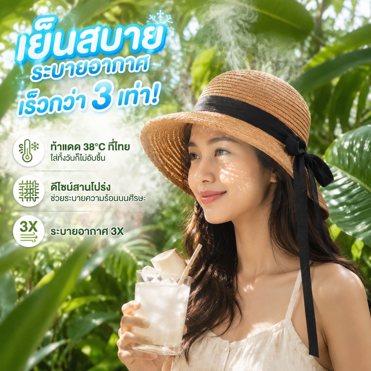 หมวกฟางสไตล์ฝรั่งเศสหวาน ๆ สำหรับผู้หญิง หมวกกันแดดสำหรับพักร้อนและชายหาด