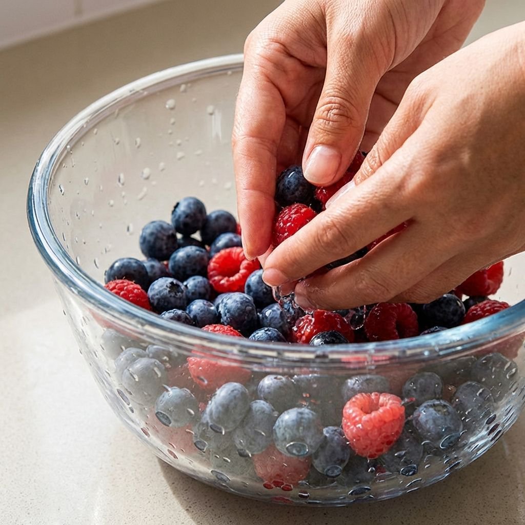 家庭用野菜洗い用 超大型・深型 透明ガラスボウル