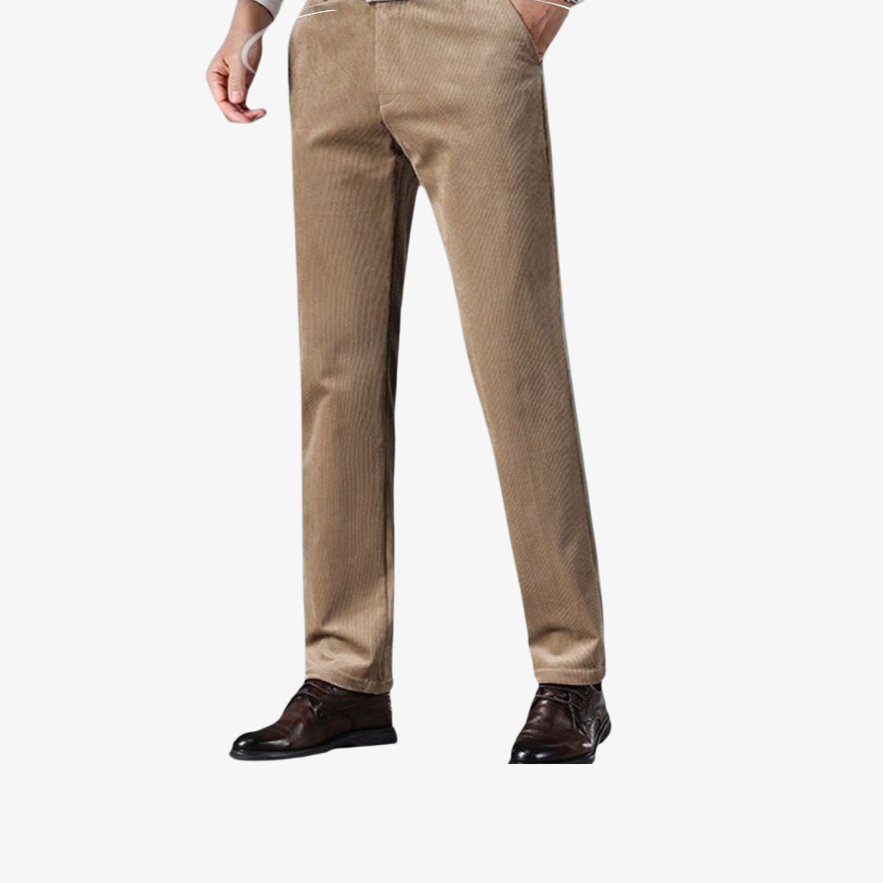 남성 겨울용 도톰 팬츠 착용컷