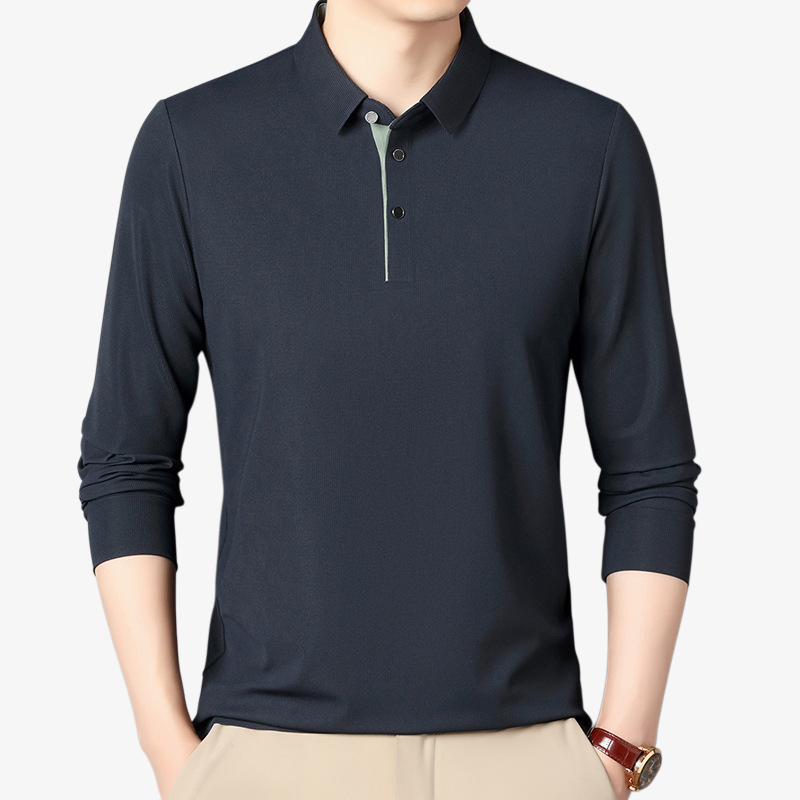 スタイリッシュなメンズ長袖Tシャツ着用イメージ