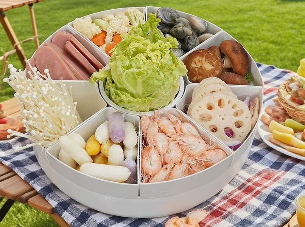 新鮮な野菜を使ったアスファルト風盛り付け