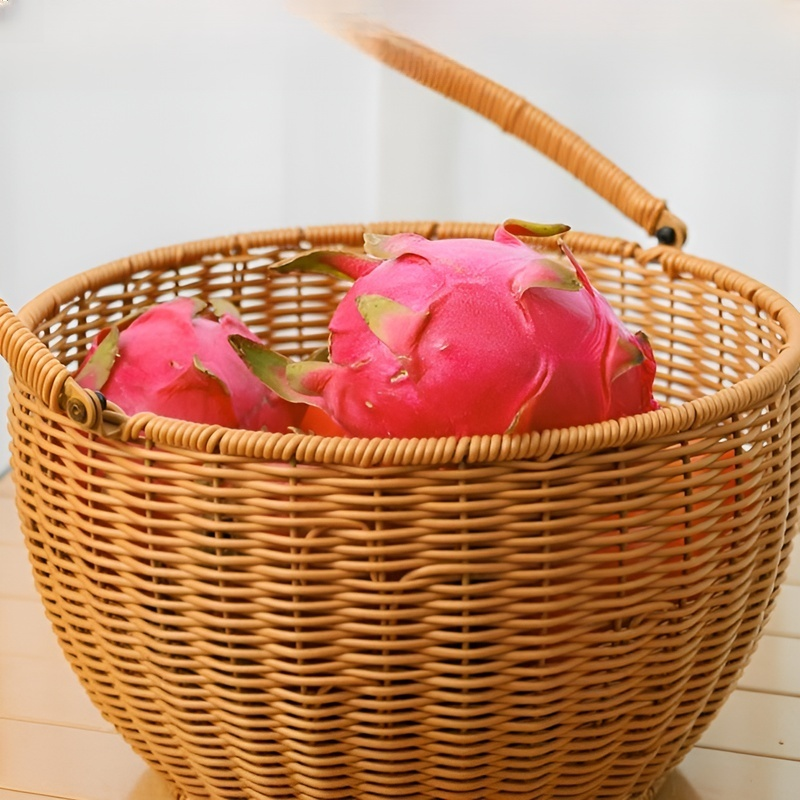 Handmade vegetable picnic basket made of imitation rattan weaving