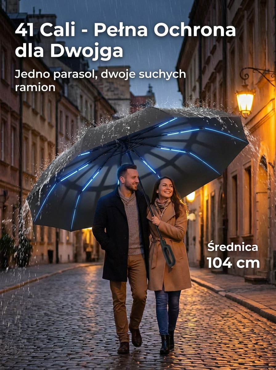 【0,5 sekundy na otwarcie】Parasol burzowy
