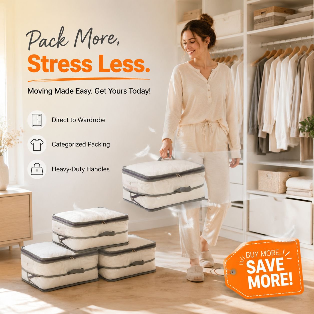 Large Capacity Portable Clothes Compression Storage Bag